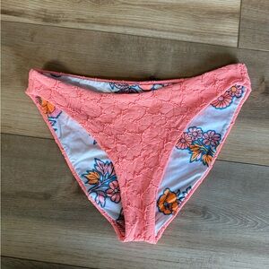 Maaji Coral Floral Regular Rise Classic Bikini Bottom, M
